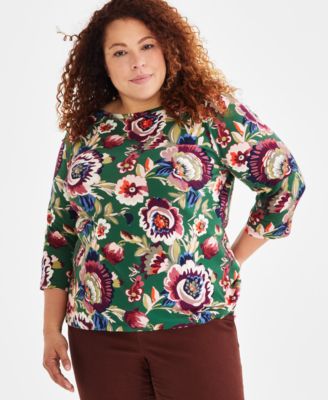 Macy's style and co plus size tops best sale