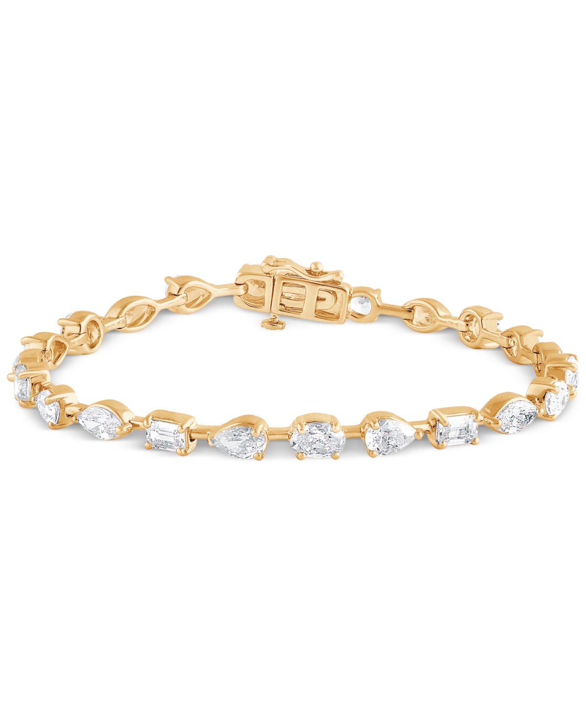 Badgley Mischka Lab Grown Diamond Multi-Cut Tennis Bracelet (9 ct. t.w.) in 14k White, Yellow or Rose Gold