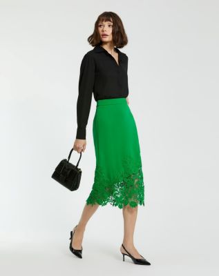 Crocodile Leather Buckle Detail Mini Handbag