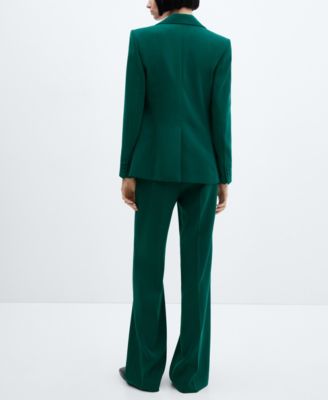MANGO Women's Straight-Fit Suit Blazer