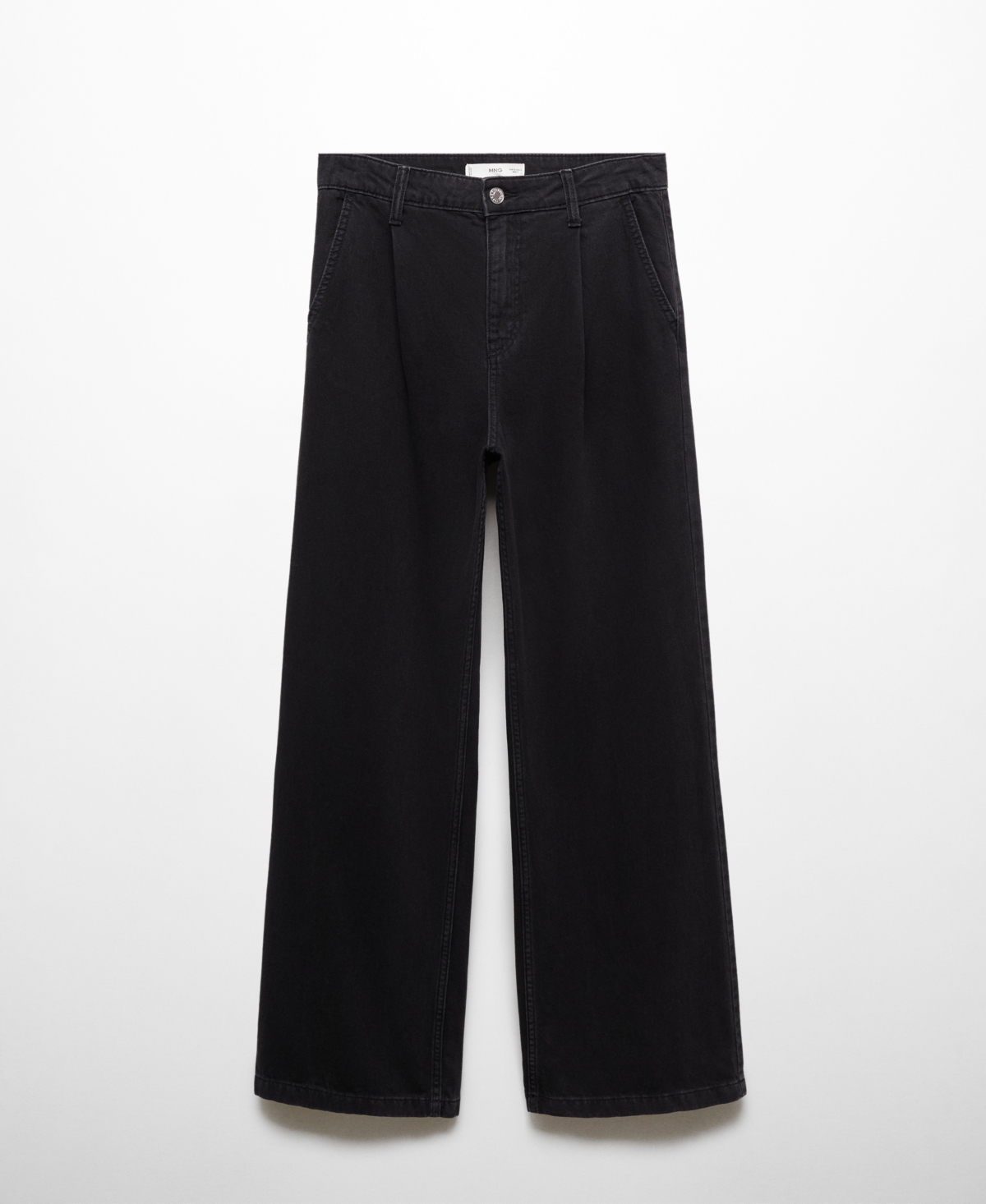 Mango Women's Straight Pleated Jeans
