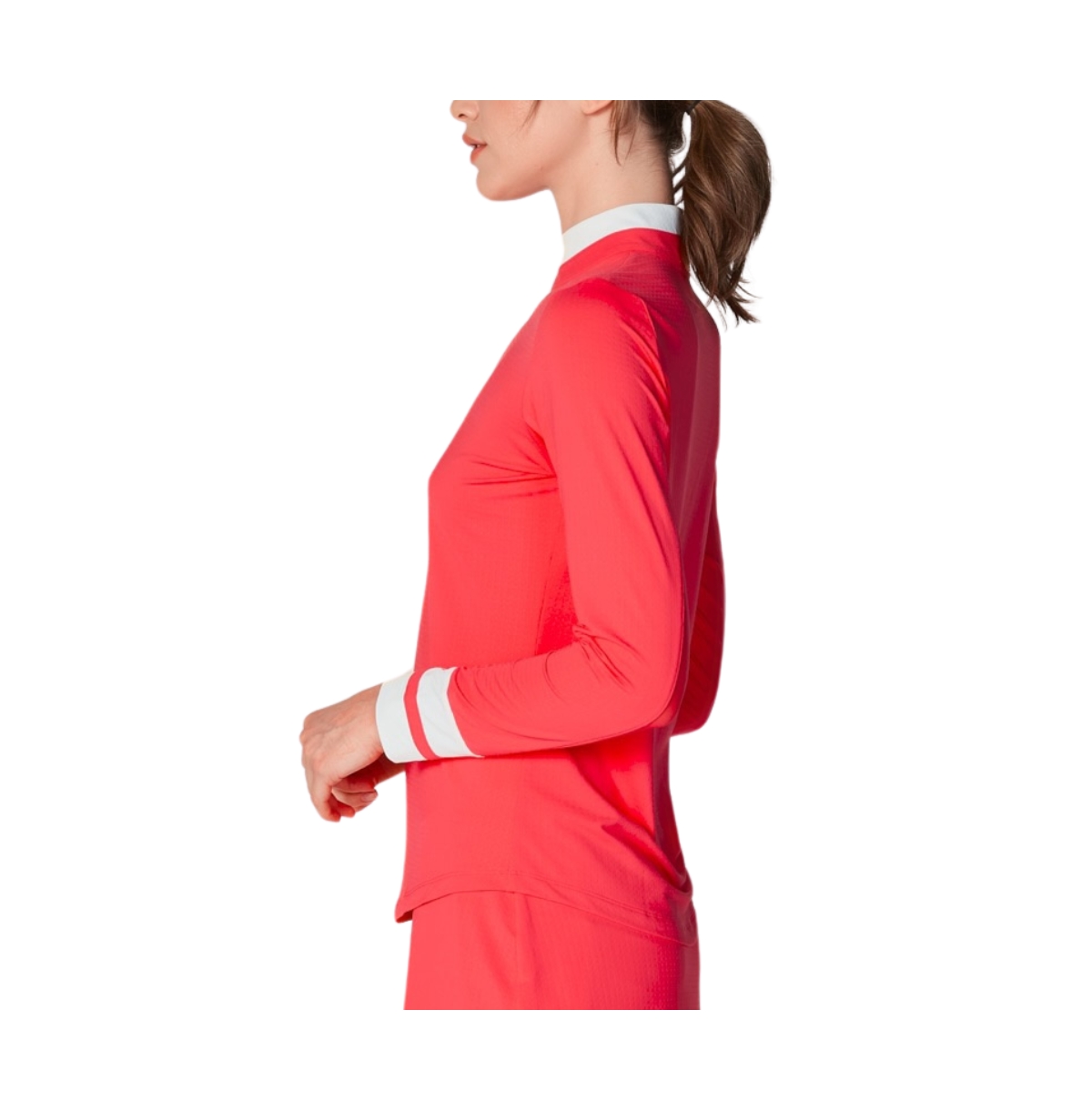 G Lifestyle Clothing Women's Color Block Quarter Zip Top Bt. Peri