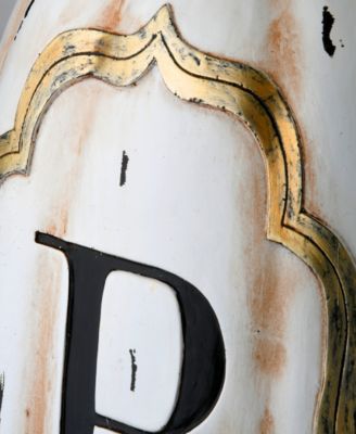 13" White Pumpkin BOO Sign Decoration, Halloween Collection