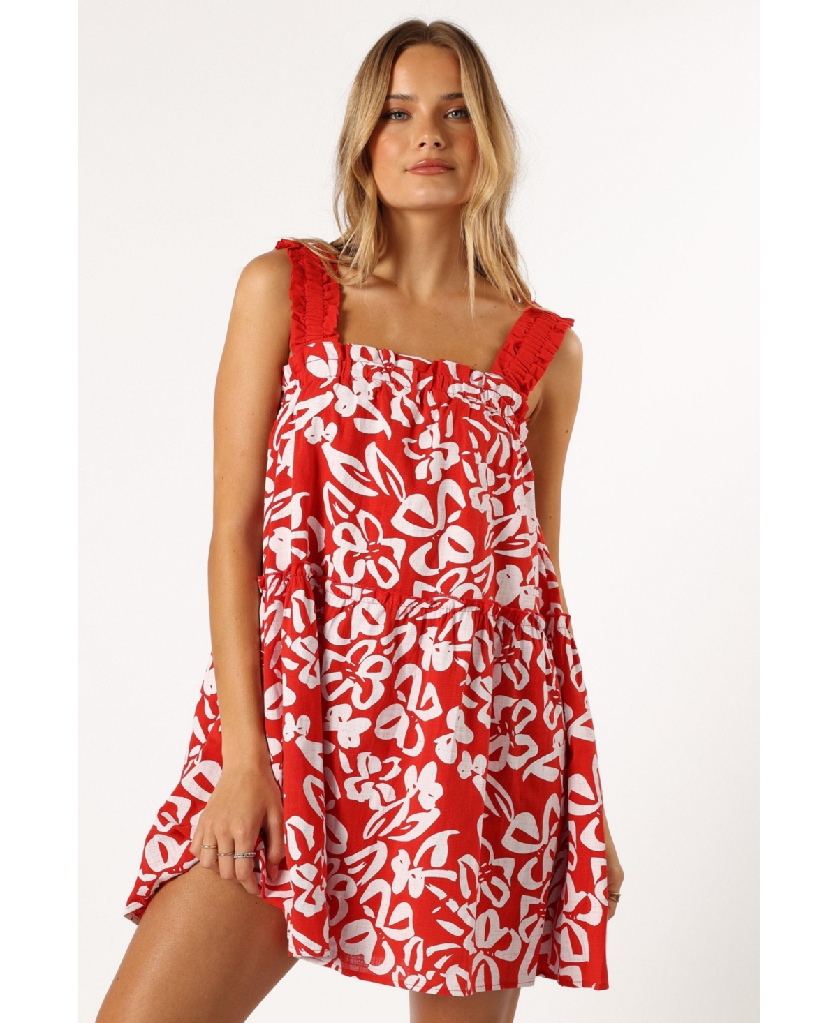 Women's Elena Mini Dress - Red floral