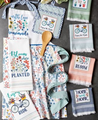 Kitchen Gift Set Collection, Pot Holder 3 Dish Towels, Enjoy the Ride, 4 Piece