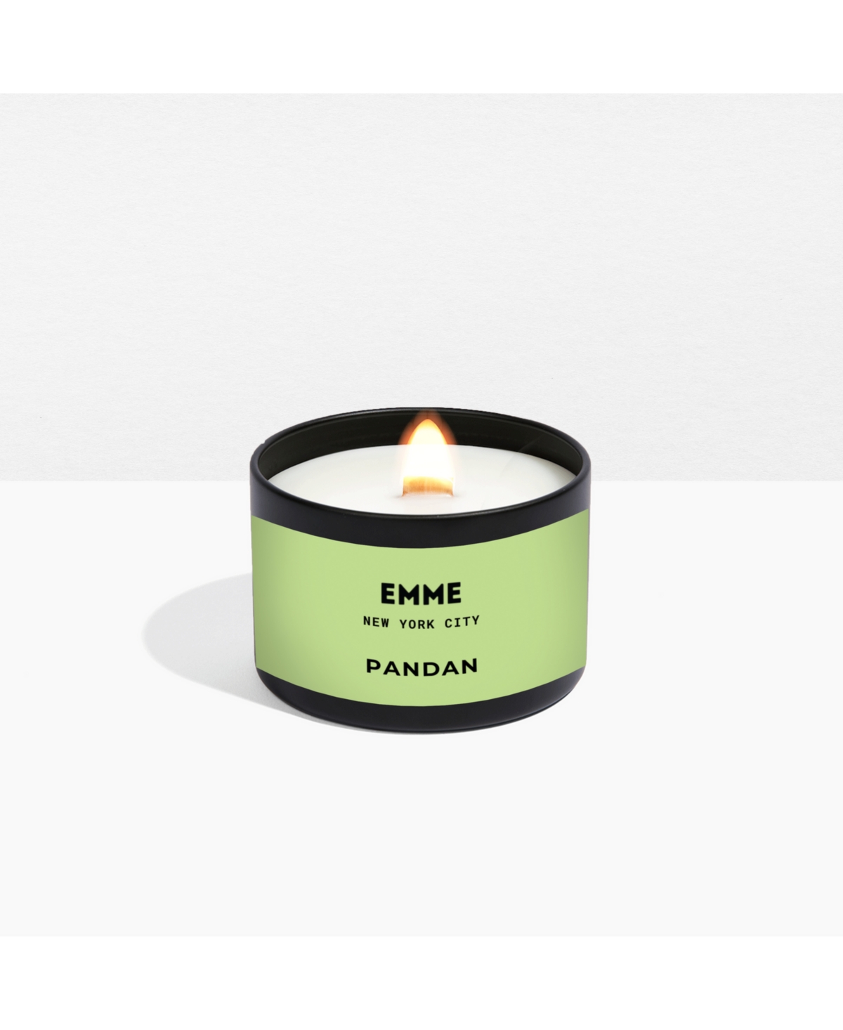 Emme nyc Natural Soy Pandan Scented Candle Tin with Wood Wick 4