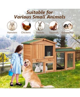 58 Inch Weatherproof Wooden Rabbit/Dog Hutch
