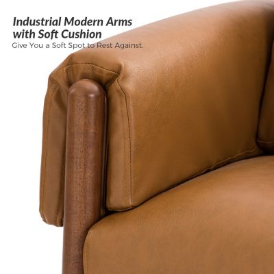 Bottorf Transitional Accent Chair with Arms and Solid Wood Legs