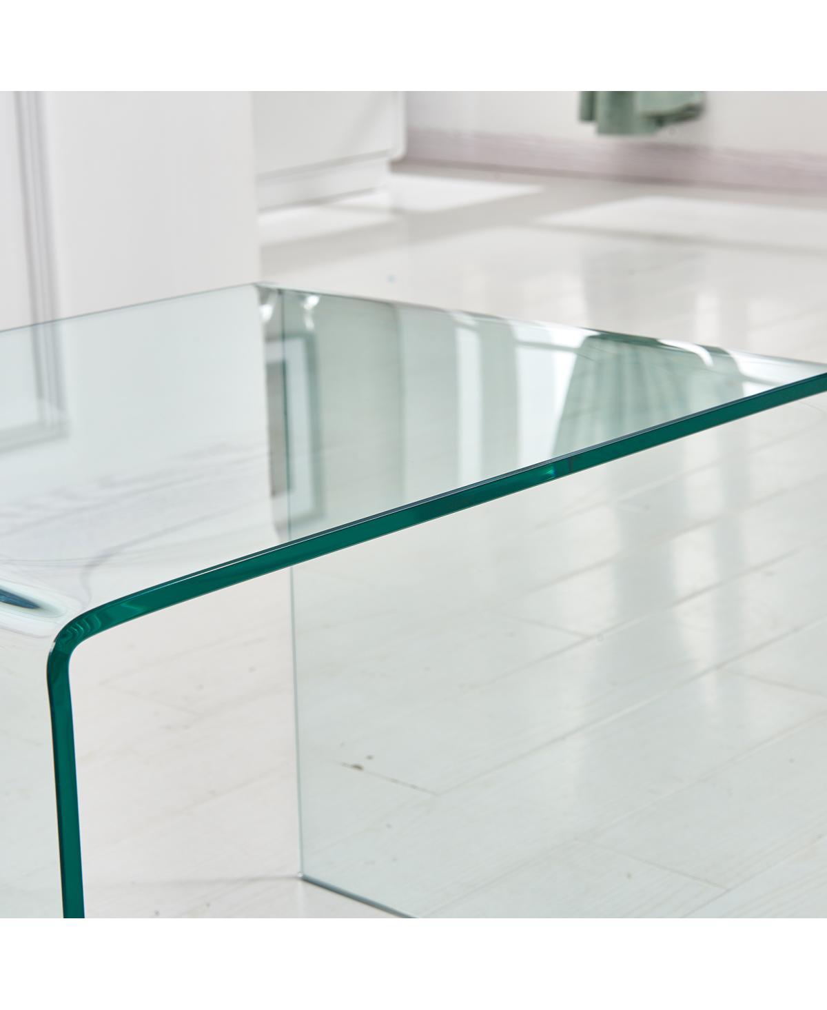 Streamdale Furniture TemperedGlass End Table Sofa Table - Transparent