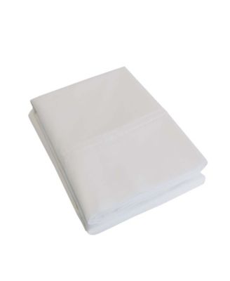300-TC Solid Cotton Percale Pillowcases, King (Set of 2)