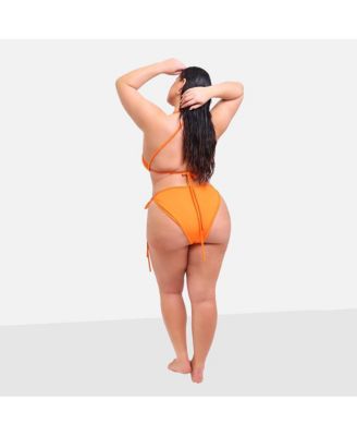 Plus Size Delta Wrap Around String Bikini Top
