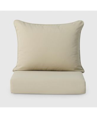 Water Repellent Outdoor 2-Piece Deep Set Patio Seat Back Chair Cushions, 25" x 25"