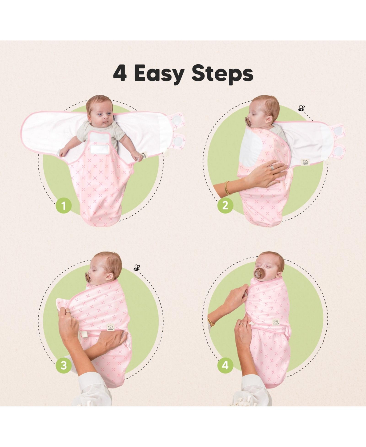 KeaBabies 3pk Soothe Zippy Baby Swaddles 0-3 Months, Newborn Sleep Sacks, Zipper Swaddle, Wearable Swaddle Blanket