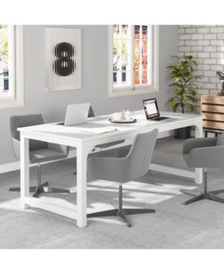 70.86” wood  Modern Simple Executive Desk, Large Office Computer Desk