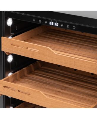 1500 Count Electric Cigar Humidor with Opti-Temp Cooling, Built-In Humidification, Cedar Drawers, LED, Freestanding