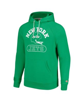 Men's & Women's Green New York Jets Helmet Tri-Blend Pullover Hoodie