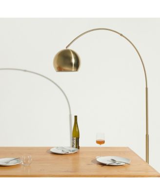 Olivia LED Contemporary Arc Floor Lamp with Heavy-Weighted Marble Base (75"), Bulb Included