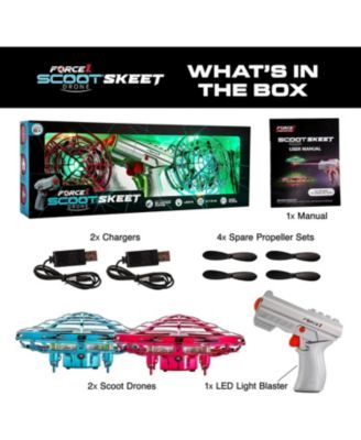 Scoot Skeet Drone Electronic Shooting Game for Kids and Adults - Pink/Blue