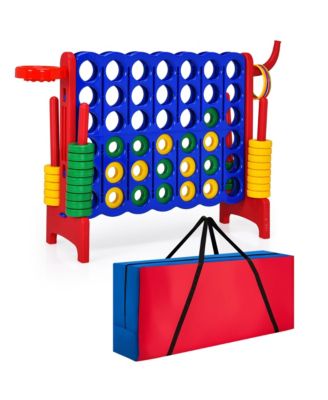 2 Pcs Giant 4 in A Row Jumbo 4-to-Score Game Set W/Storage Carrying Bag for Kids Adult