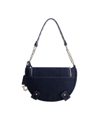 Chain Handle Denim Hobo