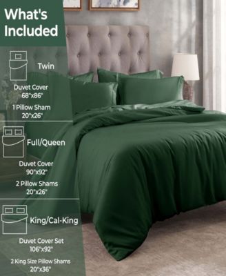 400-TC Egyptian Cotton Solid Luxury Duvet Cover Set, Twin