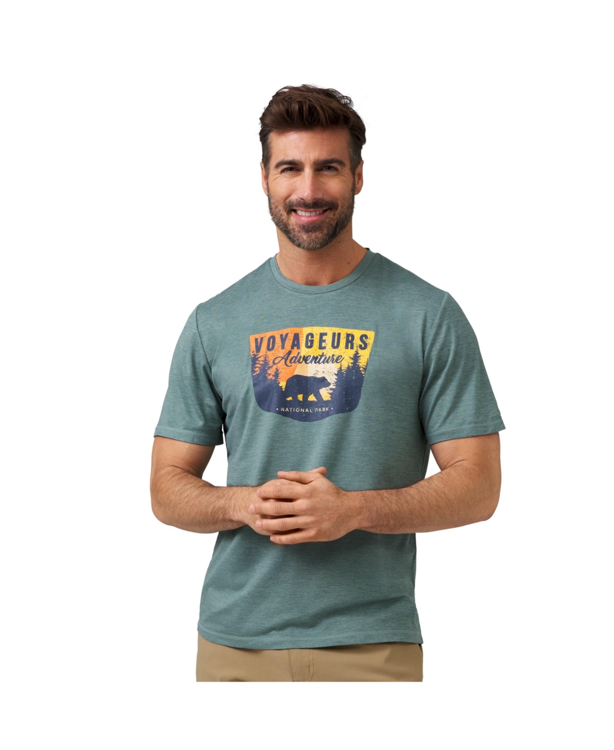 Men's Super Soft Graphic Crewneck T-Shirt - Sage green