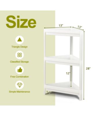 2 Pack 3-Tier Detachable Floor Corner Shower Shelf with Drainage Holes