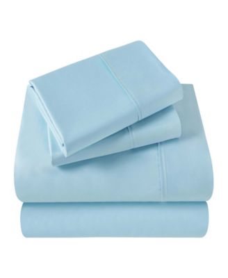 400-TC Egyptian Cotton Solid Deep Pocket Sheet Set, King