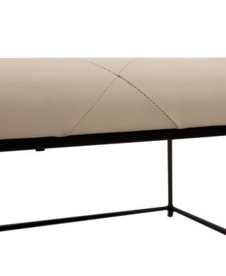 Almas 30-Inch Square Tufted Ottoman With Durable Metal Frame