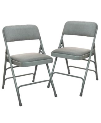 2-Pack Advantage Padded Metal Folding Chair - Fabric Seat