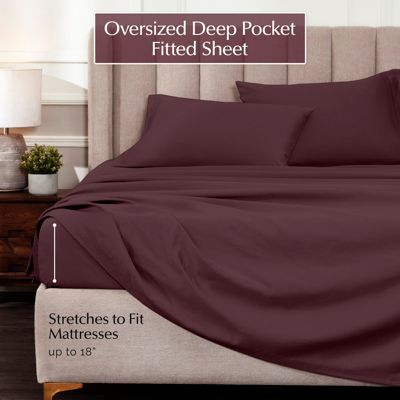 1000-Thread Count Egyptian Cotton Deep Pocket 4-Pc. Sheet Set,Queen Size