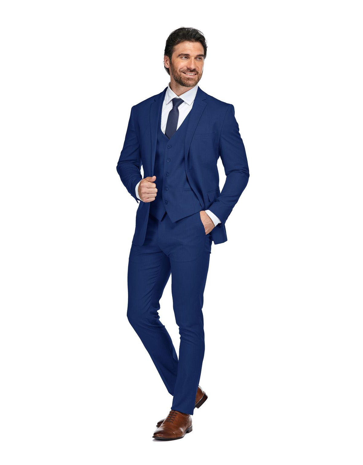 Men's Skinny Fit 3-Piece Suit - Rose