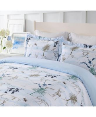 Alpine Snow 100% Cotton Duvet Cover Set, Twin/Twin XL