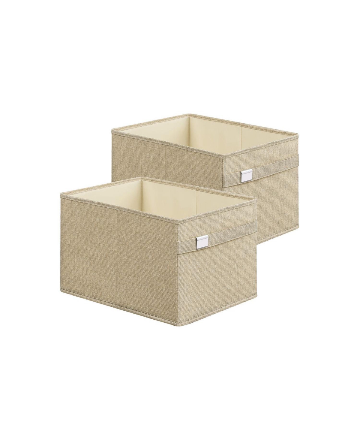Slickblue Storage Baskets, Storage Bins, Handles, Oxford Fabric and Linen-Look Fabric, Washable, Foldable, Metal Label Holders