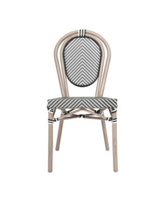 Mael Stacking Thonet Bistro Style Chair With Textilene Seat And Bamboo Finished Metal Frame For Indoor/Outdoor Use