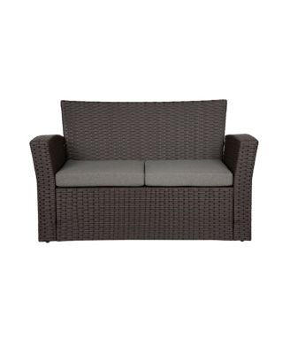 4-Piece Modern Patio Conversation Sofa Set with Cushions