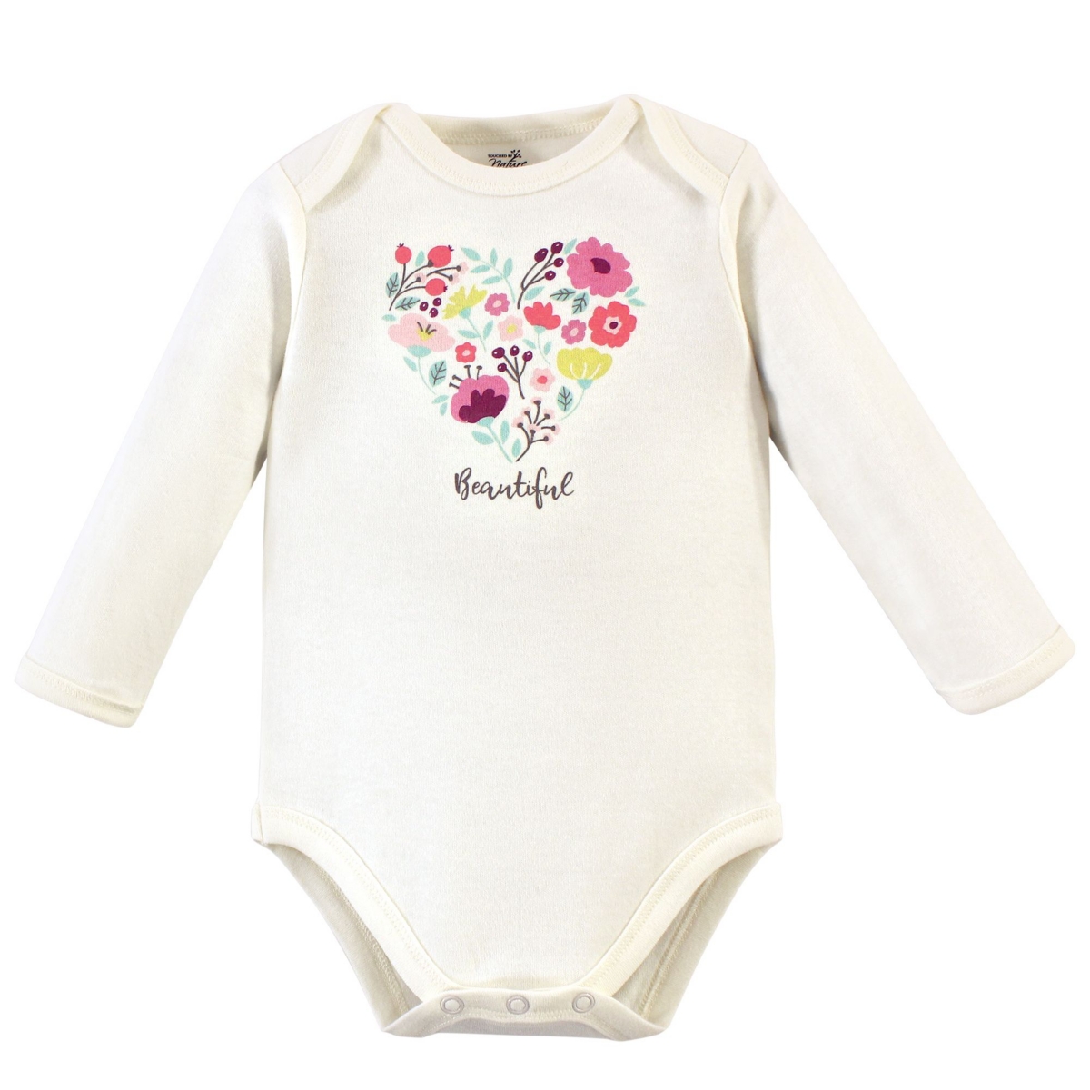 Touched by Nature Baby Girls Baby Organic Cotton Long-Sleeve Bodysuits 5pk,- Botanical