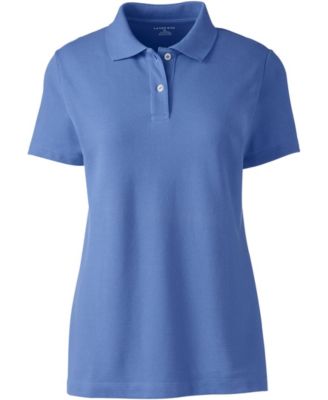 Women's Short Sleeve Basic Mesh Polo Shirt
