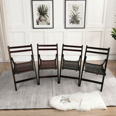 Folding Wooden Event Chair, Set of 4