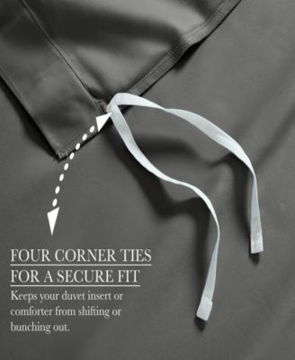 650-TC Egyptian Cotton Solid Luxury Duvet Cover Set, Twin