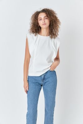 Women's Sleeveless Pleated Top