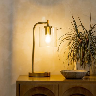 Elizabeth LED Table Lamp with Wireless Charging Pad and USB Port (16"), Bulb Included