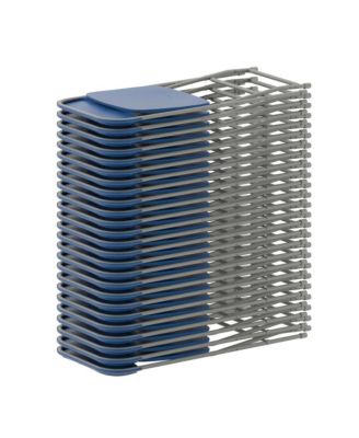 Set Of 10  650 Llb Weight Capacity  Plastic Stackable Folding Plastic Chairs