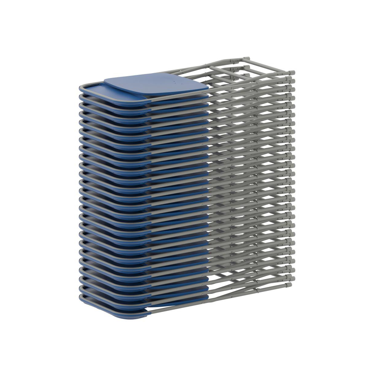 Emma+Oliver Set Of 10 Stackable Folding Plastic Chairs - 650 Lb Weight Capacity
