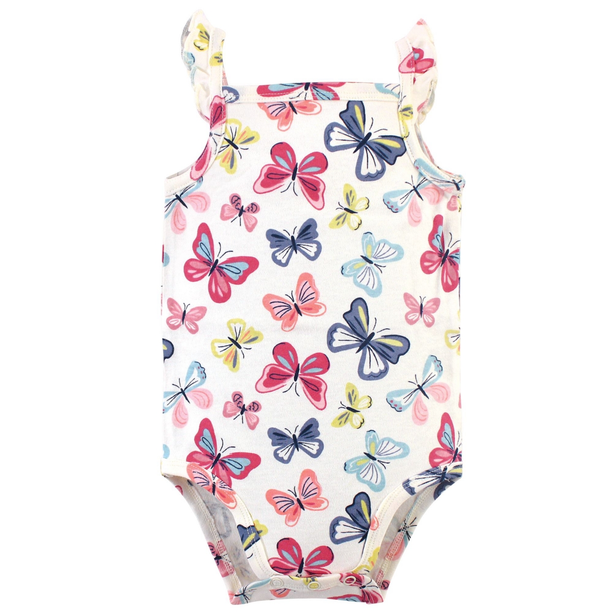Touched by Nature Baby Girls Baby Organic Cotton Bodysuits 5pk,- Bright butterflies