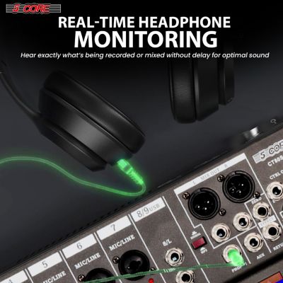 Audio Mixer 8 Channel DJ Controller Professional Sound Board Bluetooth USB MX 8CH