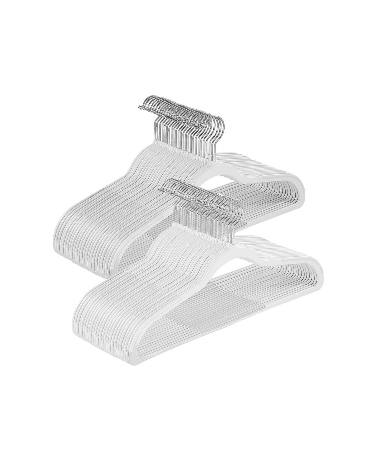 Slickblue Clothes Hangers, Pack of 50 Plastic Coat Hangers, Non-Slip, Space-Saving, Swivel Hook