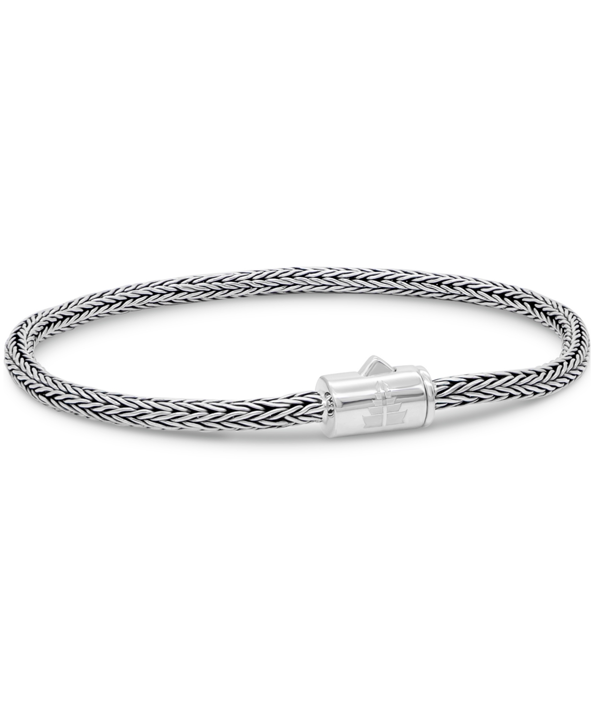 Foxtail Round 3mm Chain Bracelet in Sterling Silver - Silver