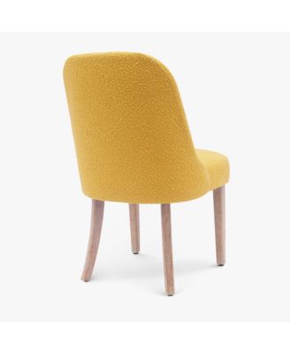 Mid-Century Modern Upholstered Boucle Dining Chair