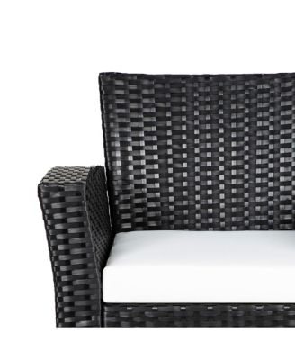 4-Piece Modern Patio Conversation Sofa Set with Cushions